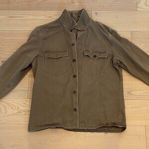 AllSaints Men Spotter Slim Fit Overshirt / Green / XXL (Runs Short)
